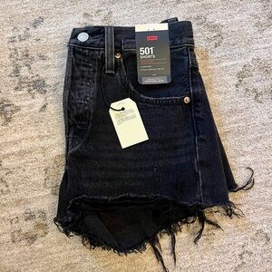 Levi's Black 501 Denim Shorts
